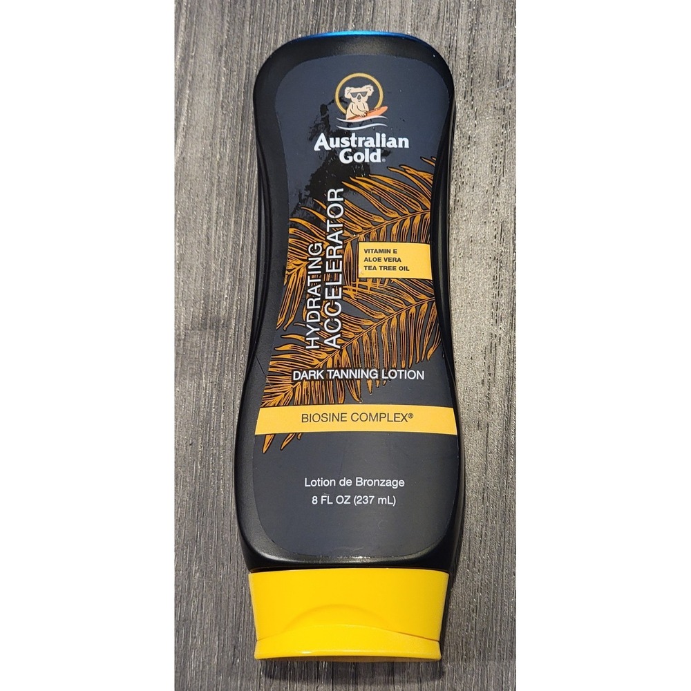 Australian Gold Hydrating Accelerator Dark Tanning Lotion Biosine Complex 8 oz